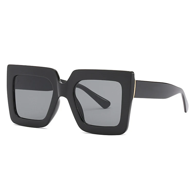 

New Vintage Oversized Square Sunglasses In Bulk Women Brand Designer Luxury Retro Black Frame Sun Glasses Female UV400 Shades, 7 colors available