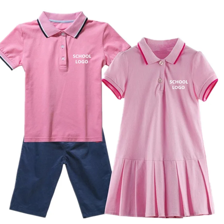 Super Soft Kindergarten And Preschool Uniform Custom Pink School ...