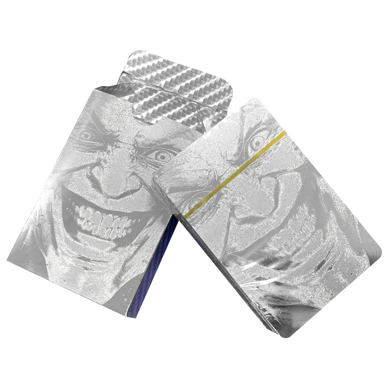 

Factory custom face design plastic silver foil poker cards playing cards