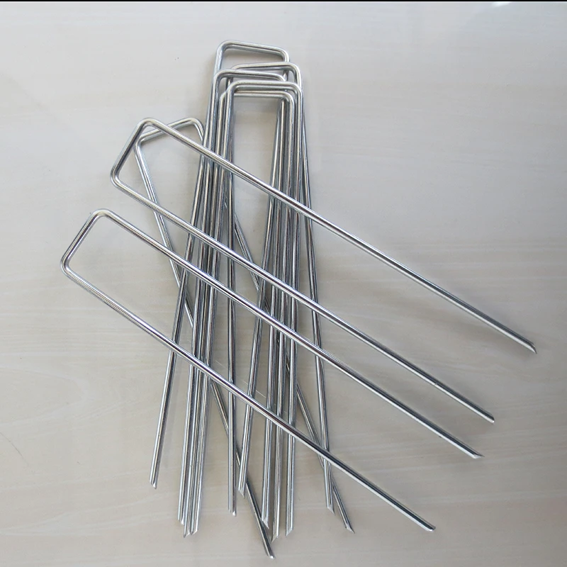 

High Quality Steel tent pegs in a pack of 10 Tent Peg Stakes, Silver white