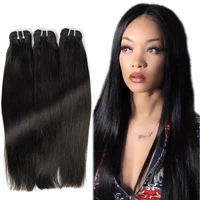 

silky straight double drawn raw temple indian hair , 100% cuticle aligned raw virgin hair, double drawn hair weave distributors