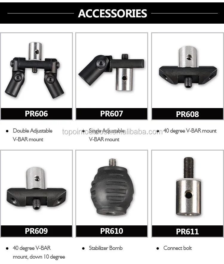 Topoint Archery Target Long Rod Stabilizers,3k Pure Carbon,Level Of
