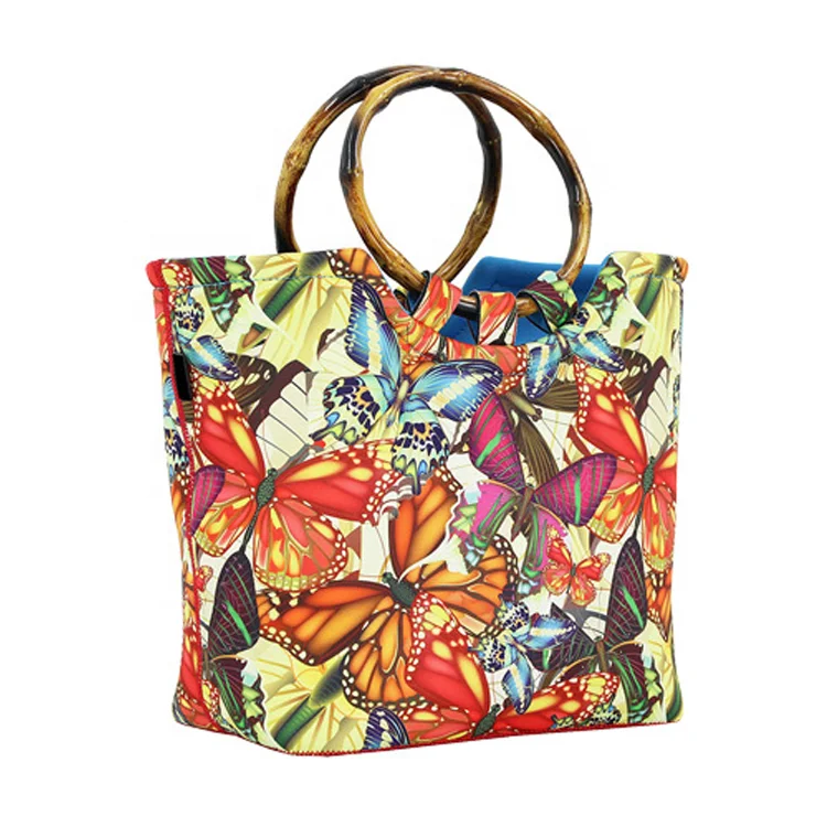 

insulated lunch bag lunch cooler bag lunch tote bag with different color printing, Red, yellow, green, blue, black