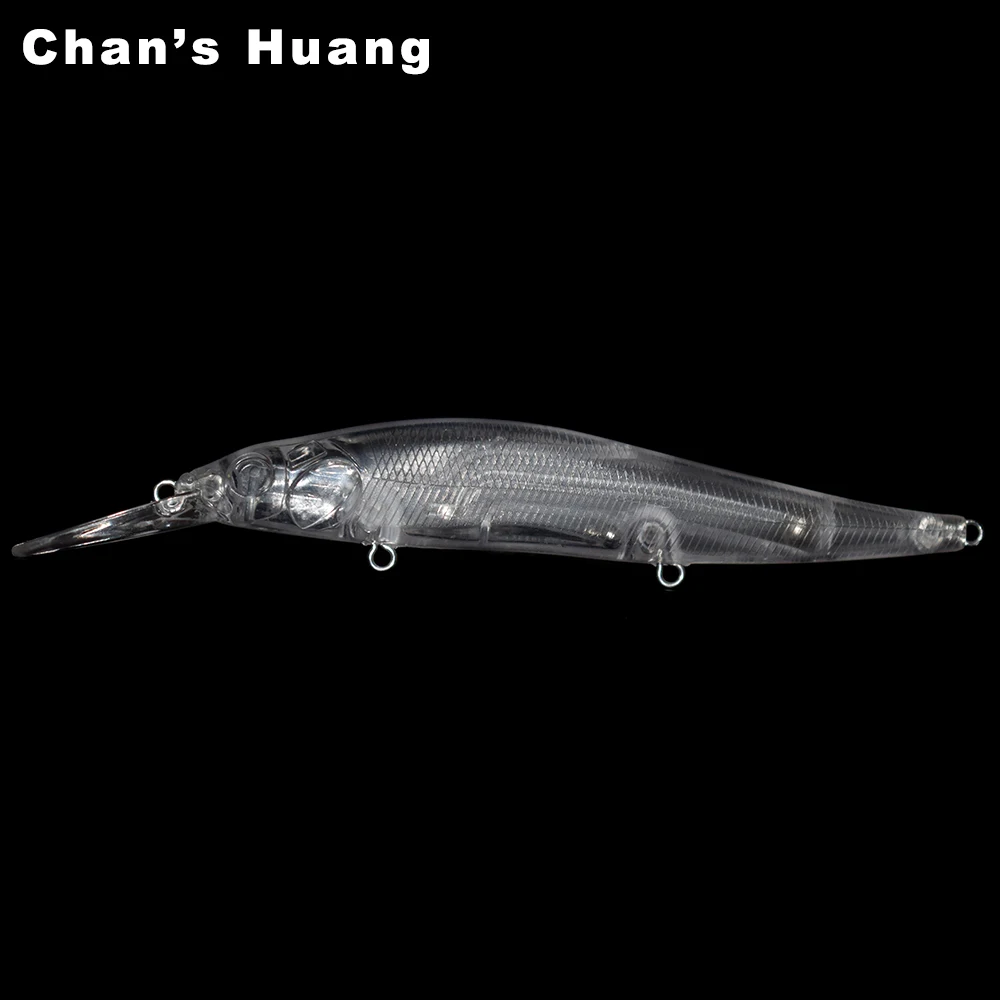 

Chan's Huang 13.5cm 13g Hard Body Rattle Unpainted Jerkbait Lures Suspending Blank Minnow Body Crank Bait Bass Fishing Tackle