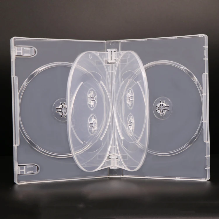 

OEM Logo Plastic Packing Storage Clear Black CD DVDR Cover Box Case no hub 14mm 22mm 27mm 7mm Disc Movies Spine Slim CD DVD Case