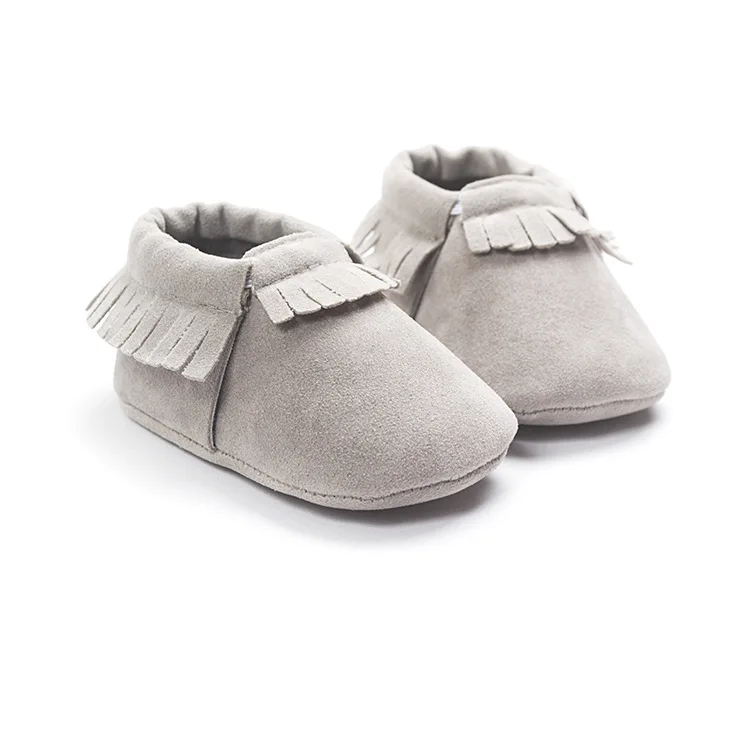 

PU Suede Leather Newborn Baby Moccasins Shoes Soft Soled Non-slip Crib First Walker