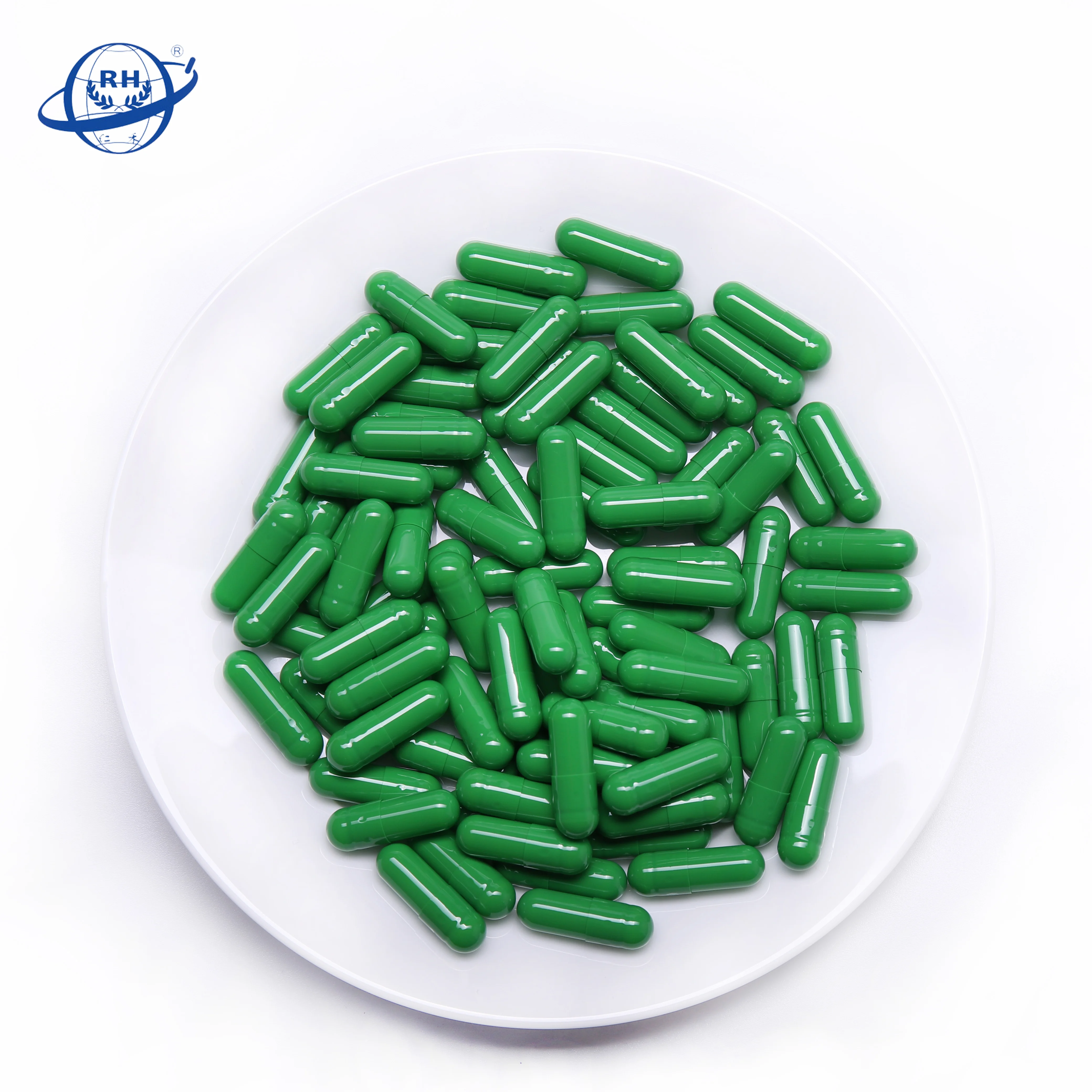 Green pill capsule empty gelatin capsule for drug