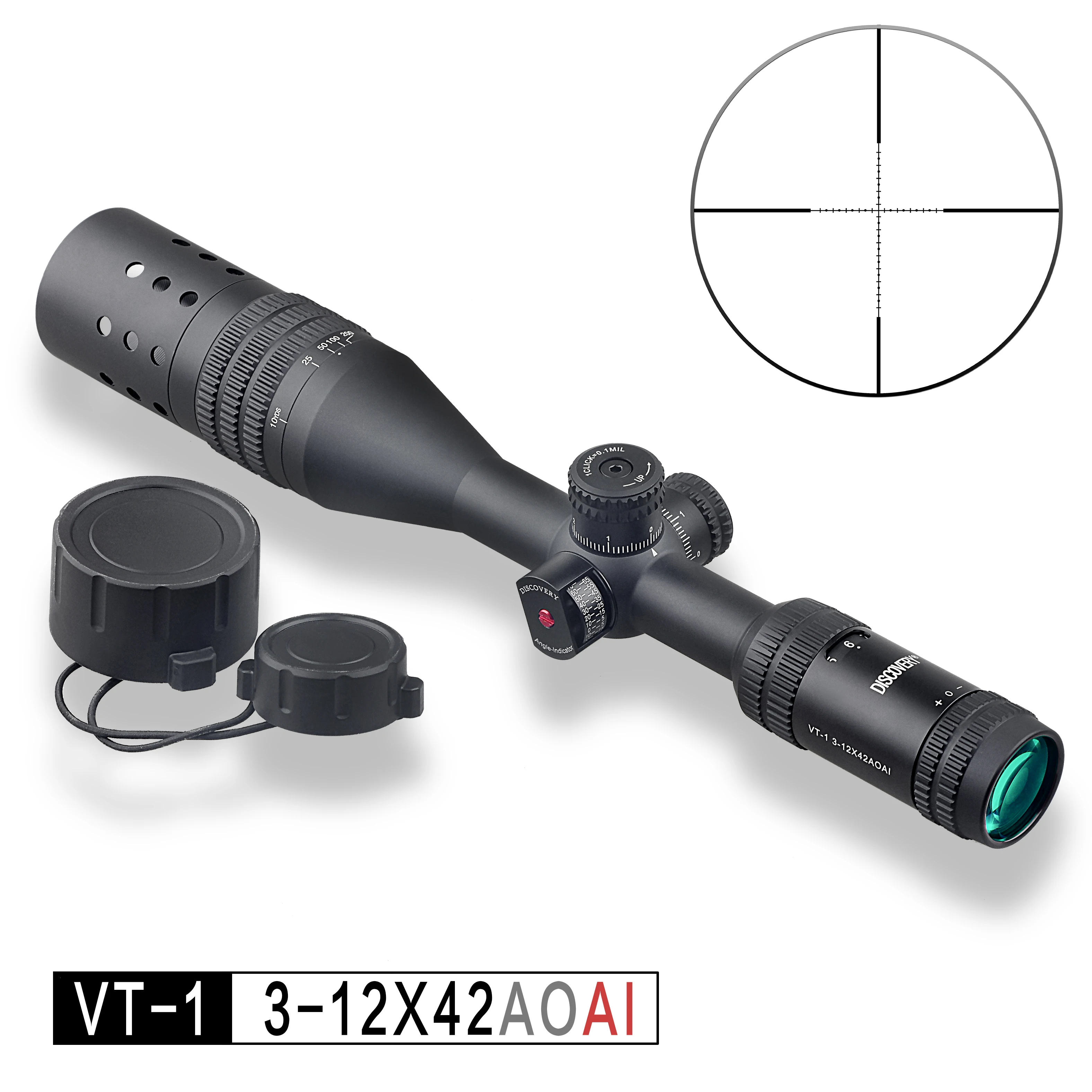 

Discovery optical rifle scope VT-1 3-12X42AOAI 1/10MIL best scope mounted spotlight for hunting and shooting