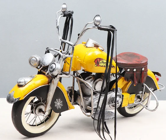 

Wholesale Craft Supplies Metal Motorcycle Model Vintage Motorcycle Model Scale Handmade Home Decorative Art & Collectible