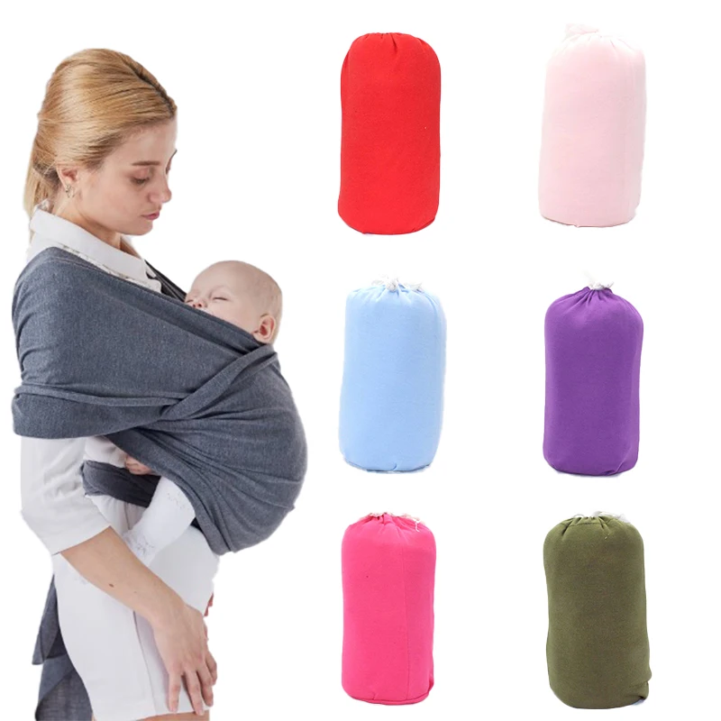 

C'dear Mother's Day Gift 4 in 1 International safety standard comfortable ergonomic soft natural cotton baby wrap sling carrier, Solid or printed