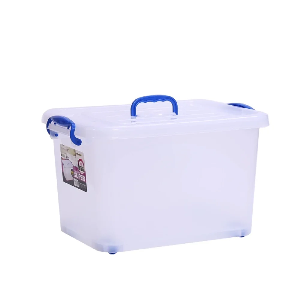 

2020 top sale transparent wholesale household handled PP storage box lockable plastic boxes