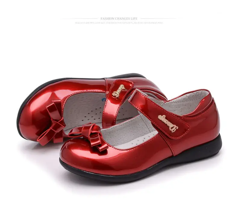 

2021 new fashion wholesale party princess girl bow children leather shoes, Many colors as photos or according to color samples