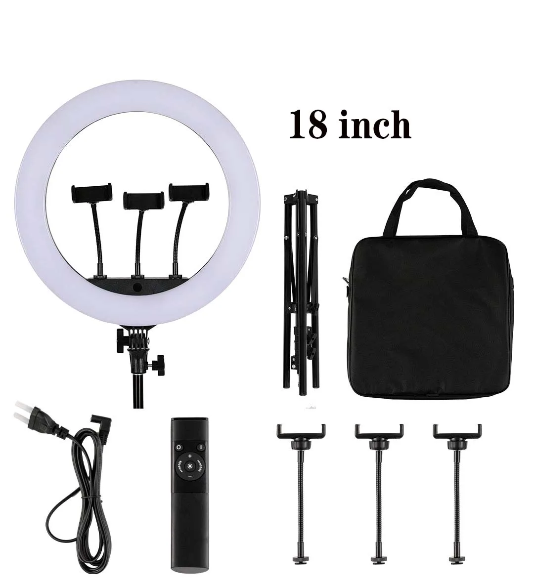 

aro de luz ring light 18 inch Professional photography 3 phone holders 18inch for tiktok LED ring light ring light selfie