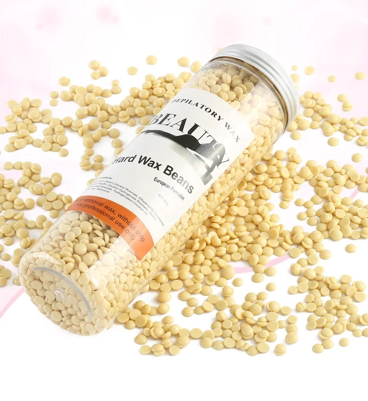 

400g Cream white Hair Removal hard wax beans Depilatory Hard Wax Beans bottle beads
