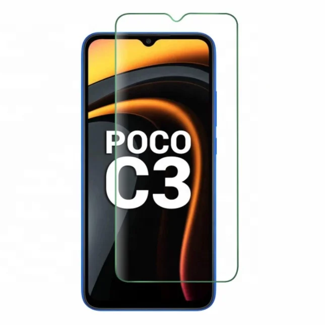 

Ultra Clear Shock Proof Tempered Glass Film Mobile Screen Protector for Xiaomi Poco C3, Transparent