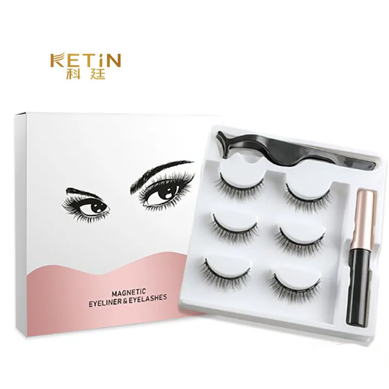 

3D Eyelashes Set Magnetic False lash Magnetic Eyelash False Eyelashes on the magnet Double Magnet Full Strip Magnetic Lashes, Natural black