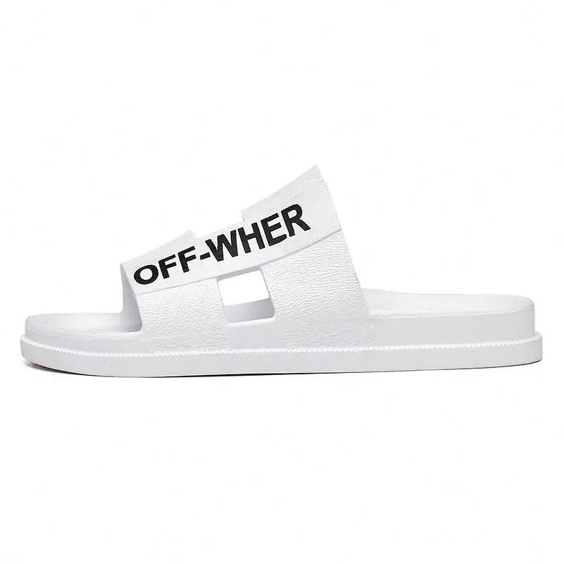 

OFF Slipper Last Selling 2.59 Shoes White For Men Fashion Model Cool Sandals Slippers Zapatillas de hombre baratas, 3 colors