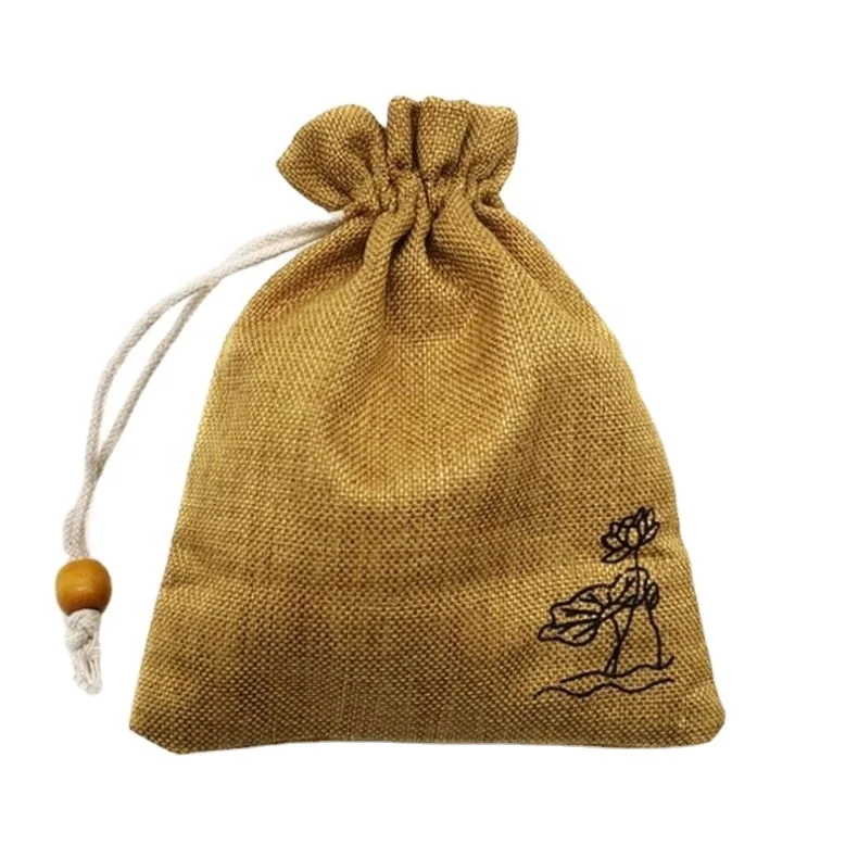 

Source Factory Goods LOGO BAG Drawstring Net Bag Shoes Packaging Jute Burlap, Customized color