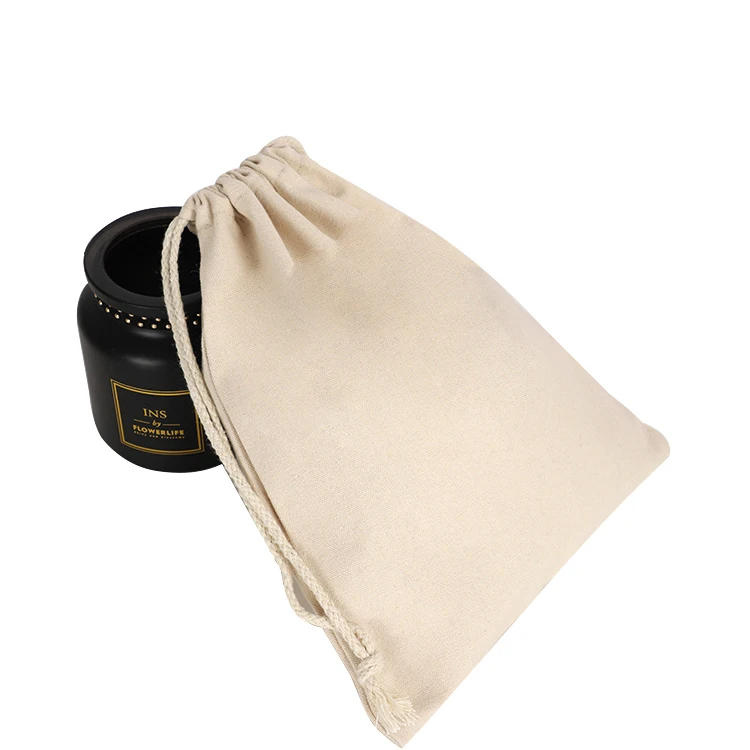

Promotional cheap Custom Logo Printed Cloth plain Drawstring Canvas Cotton Bags