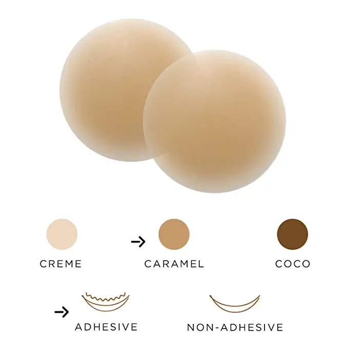 

sexy boobs tape adhesive invisible bra reusable matte silicone nipple cover breast lift Pasties For Swimwear, Caramel,creme,brown,champagne,skin,coco