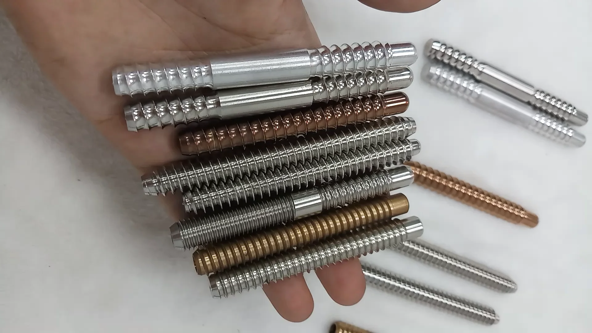 Cheap Aluminum Radial Joint Pin For Pool Cue Rose Golden Painting Joint