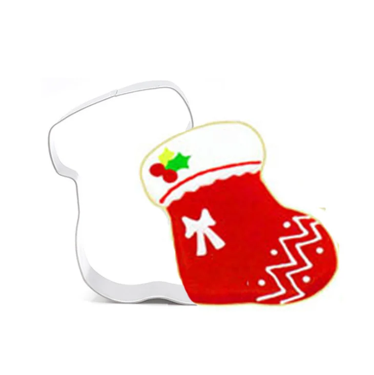 

Stainless steel biscuit mold, fruit and vegetable steamed bread cutting fondant cutting mold, Christmas tree Santa