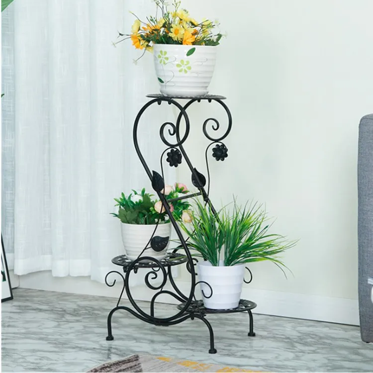 

Amazon hot sale new design garden outdoor display plant Pot color powder coated Wire Flower Stand