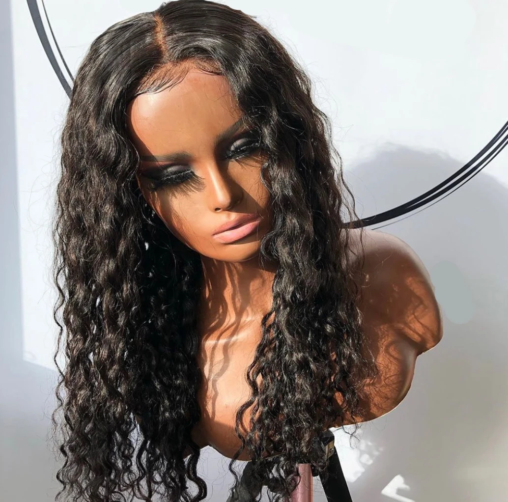 

Natural Lace Cuticle Aligned Raw Virgin 100% Human Hair 20 inch Full Lace Color Black Loose Wave For Women