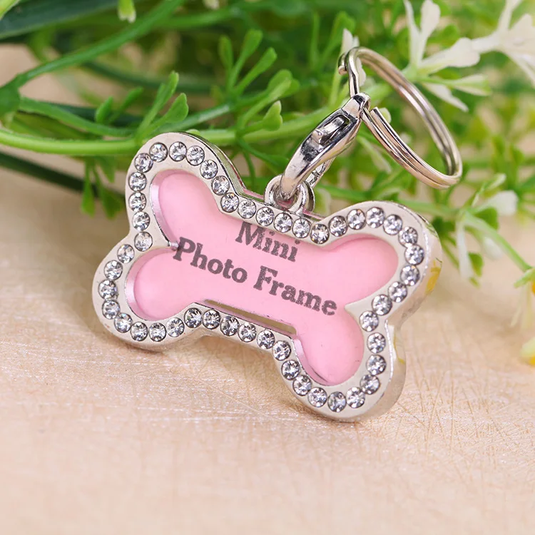 

Anti-lost Puppy ID Tag Bone Shape Name Tags Pet Dog Cat Collar Tag