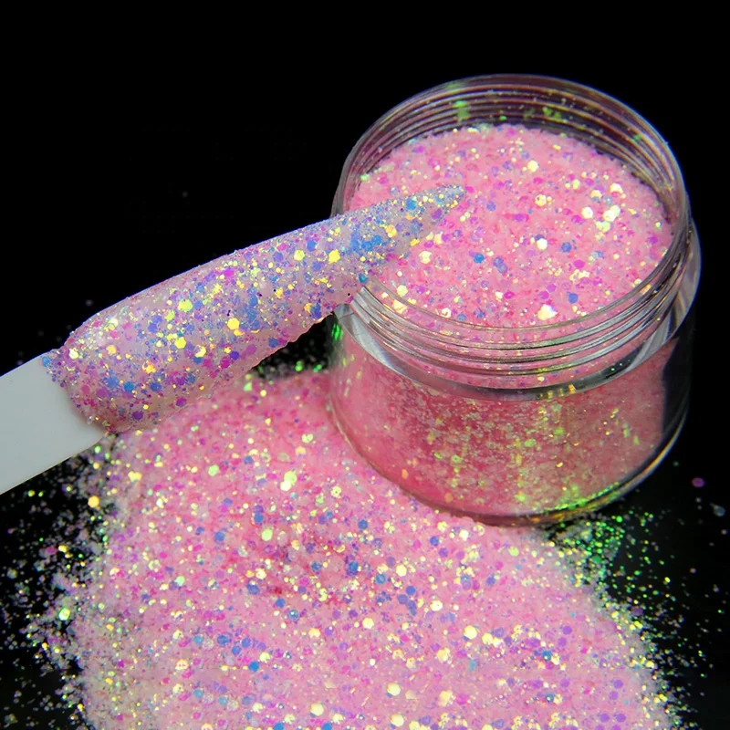 

NEW Coming Colors Beauty Personal Care Nail Chameloen Dipping and Acrylic Powder Chunky Size Acrylic Polymer Glitter Powder 10g