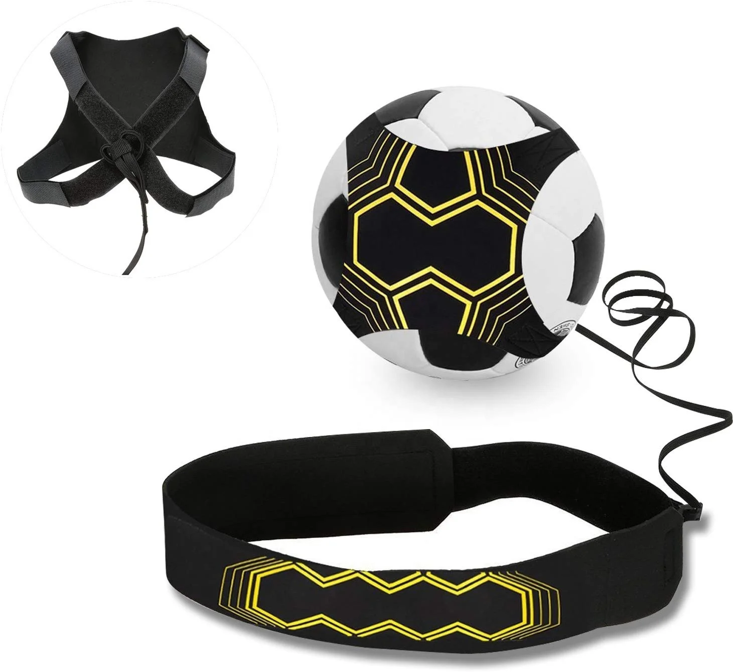 

adjustable kick solo soccer trainer training equipment for kids and adult soccer skills improvement, Custom color