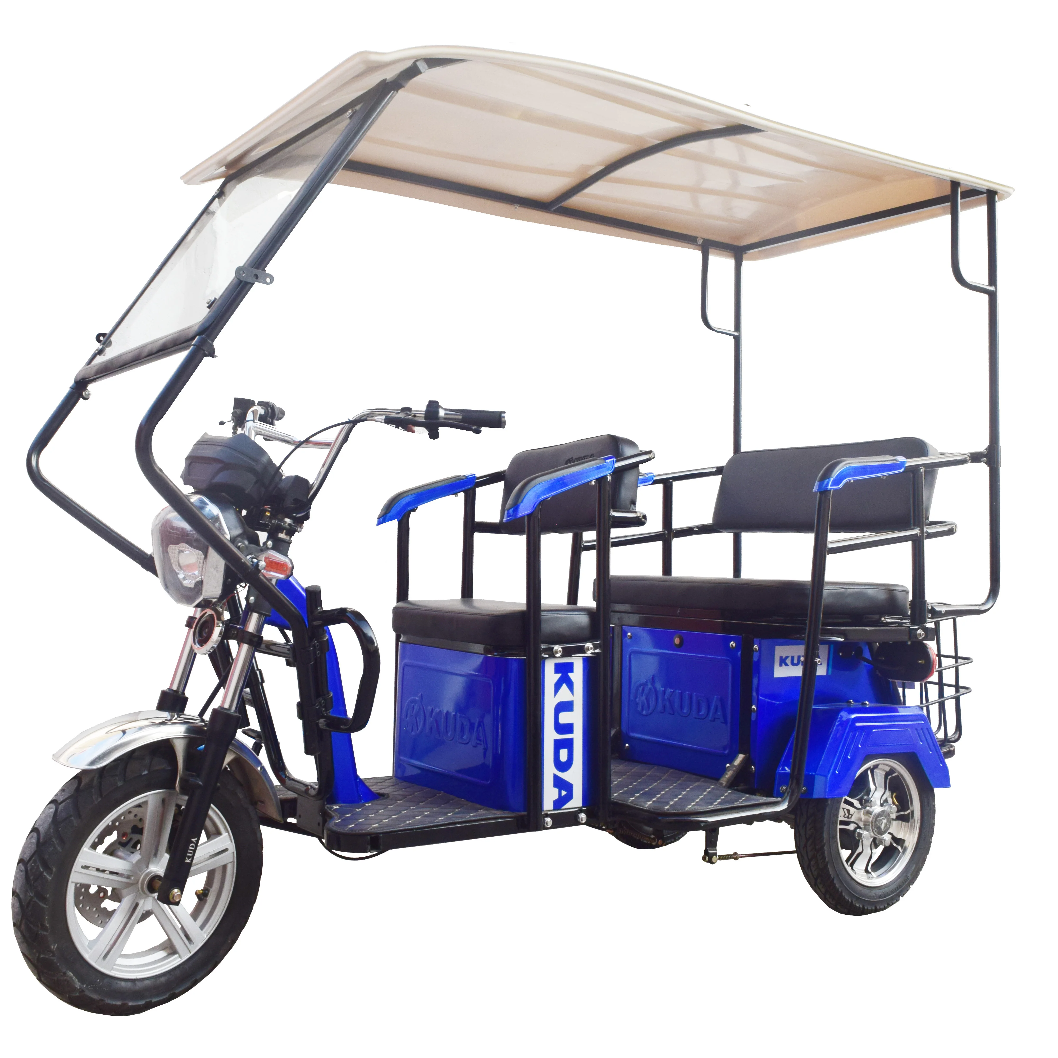 fat tire electric passenger tricycles for adults with roof