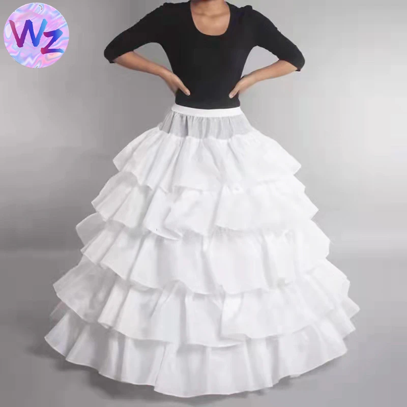 

Factory wholesale new petticoat 4 hoops 5 layers of lotus leaf lace tutu Large diameter ball gown petticoat indian petticoat, Pictures