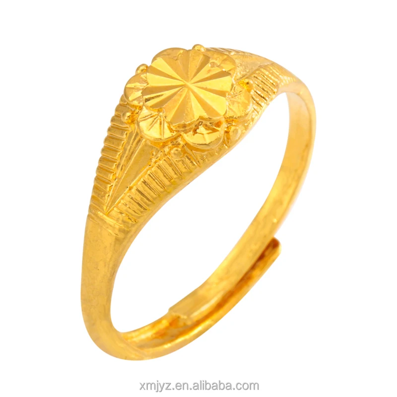 

Original Single Ring Flower Open Ring Adjustable Ring Female Brass Gold Plated Source Manufacturer