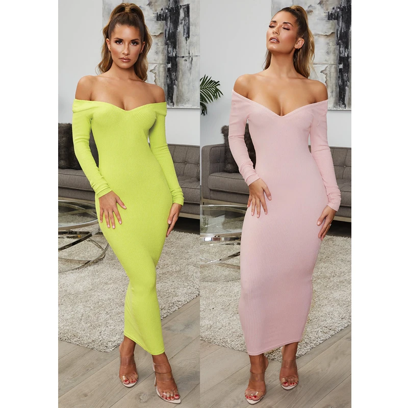Free Shipping  Autumn Deep V Pencil dress evening party womens dress women long maxi dress