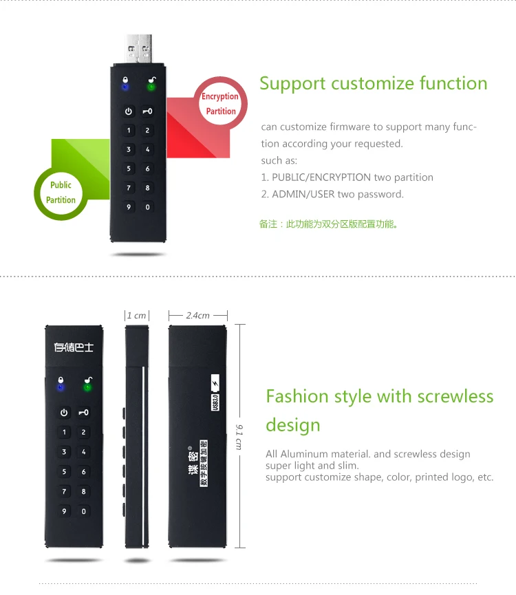 Datage China Supply Economy Business Hardware cryptography USB3.0 flash Drive - ANKUX.COM