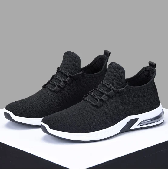 

New Fashion Man Classic breathable Sport Mesh Air Slides Lover Sneakers Shoes, Black, grey, khaki