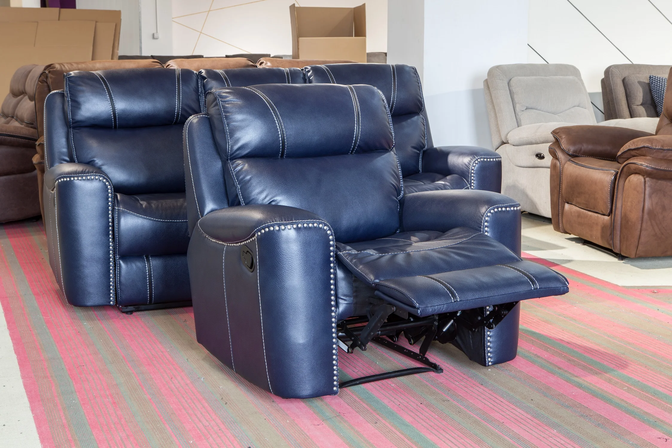 Hot Selling Popular Design Leather 1+2+3 Manual Recliner Sofa Set - Buy