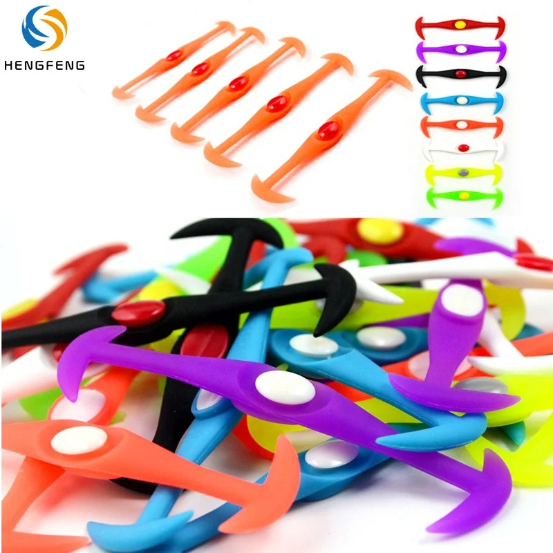 

Wholesale Amazon Hot Selling Bulk Fancy Silicone Rubber Lace No Tie Elastic Shoelaces, Picture color or custom color