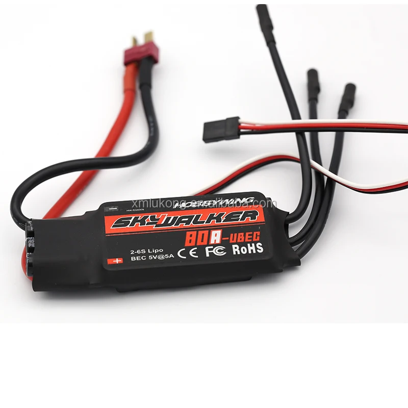 Hobbywing Skywalker 80a Brushless Esc 2-6s Lipo For Rc Aircraft ...