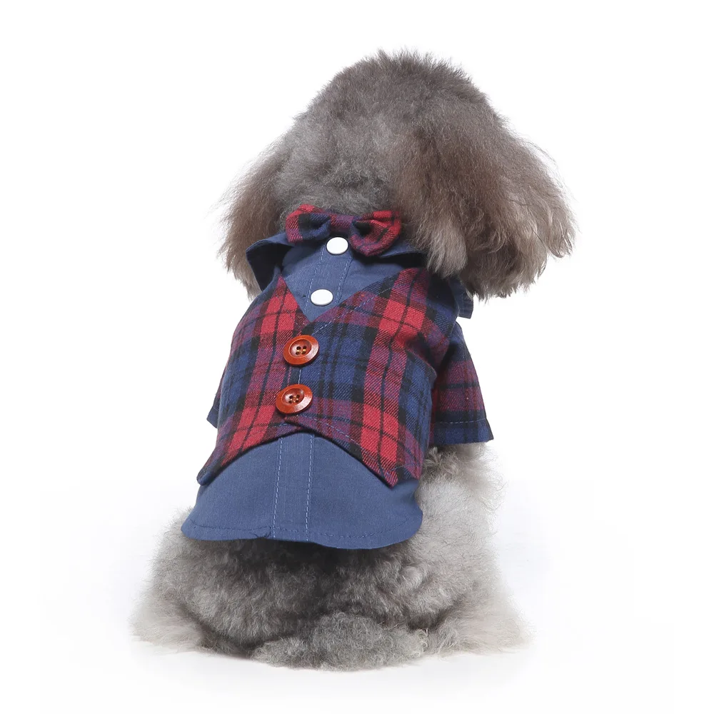 

Hot Selling Handsome Gentle Small Dog Customizable ClothesCat Clothes Pet Clothing Dog Suit Pet Clothes, Red, green