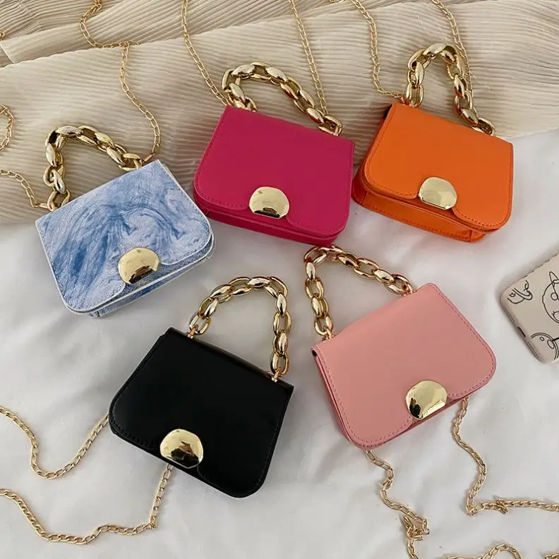 

2021 Tie dye color metal buckle small Crossbody Bag Female handbag chain woman hand bag, Customizable