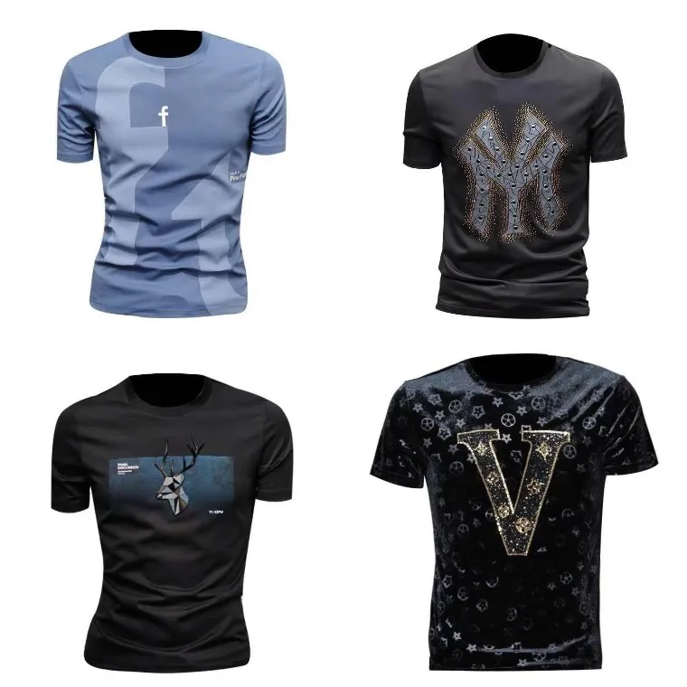 

Custom-made cheap round collar short sleeve T-shirt fashion casual men's hip hop blouse