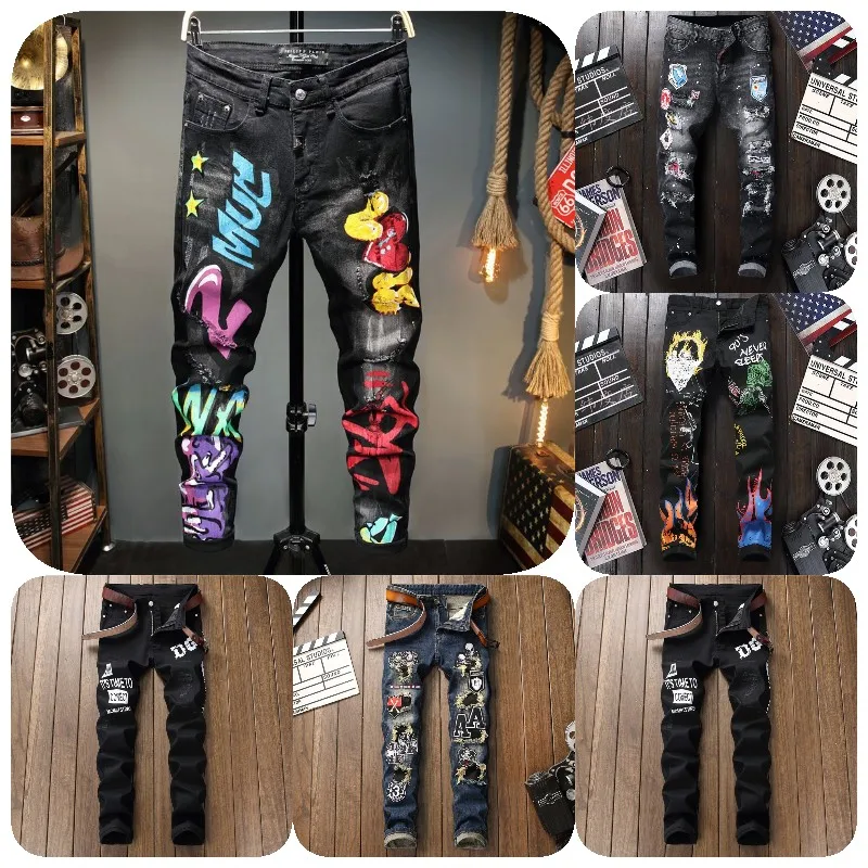 

Torn men's jeans are the new fashion for 2021, Customized color