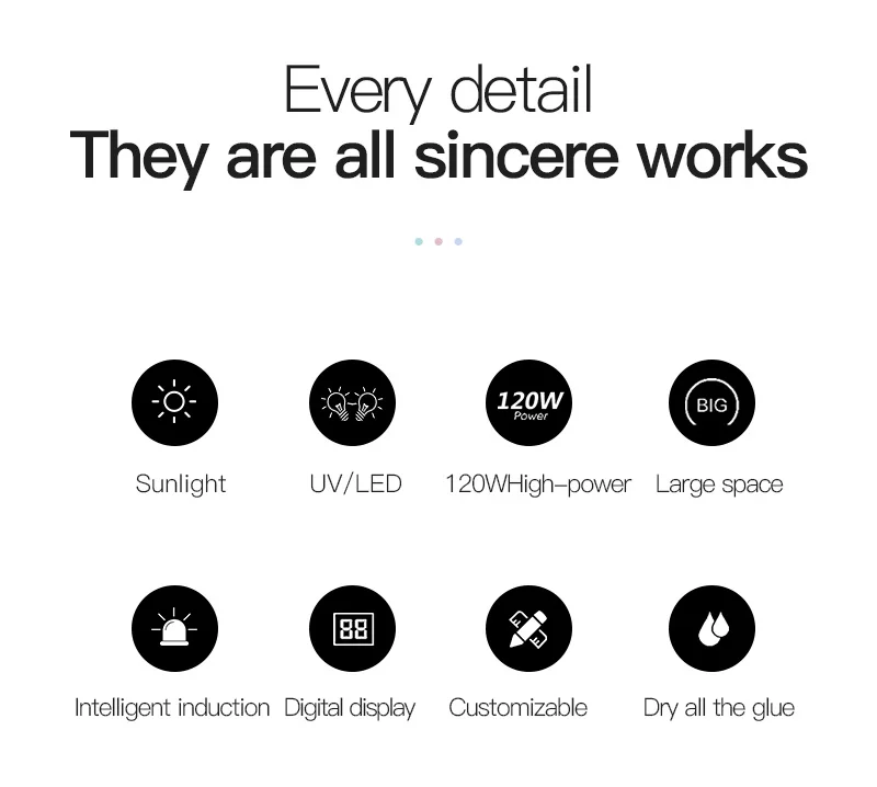 Blueque Uv Led Nail Lamp Nail Gel Light For Nail Polish Gel 120w Uv