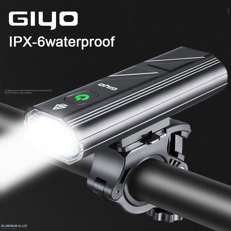 

GIYO Bike Light Rainproof USB multi-function LED 5200mAh MTB Front Lamp Headlight Aluminum Ultralight Flashlight Bicycle Light