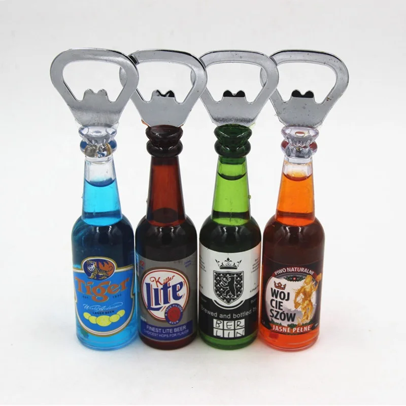 

acrylic beer bottle shaped fridge magnet bottle opener, As pantone or artwork