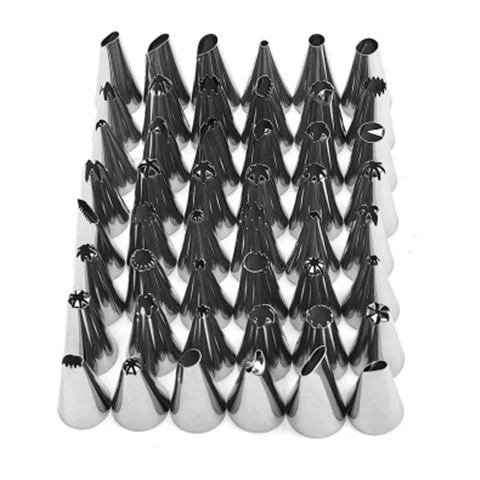 

Wholesale 8/14/26/50pcs Bake Accessories Cake Decoration Tools Stainless Steel Piping Tips Icing Piping Nozzle Set