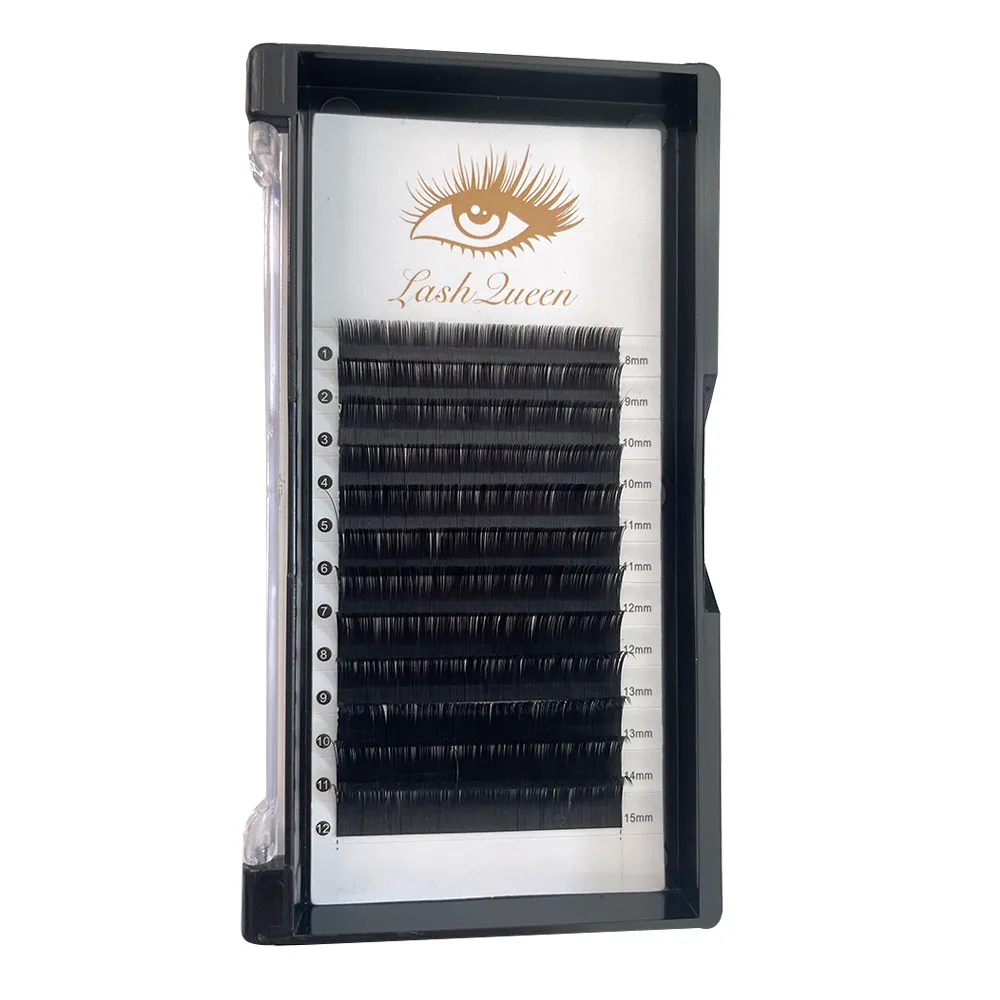 

Wholesale vendor custom individual private label siberian mink eyelash extension with packaging box, Natural black