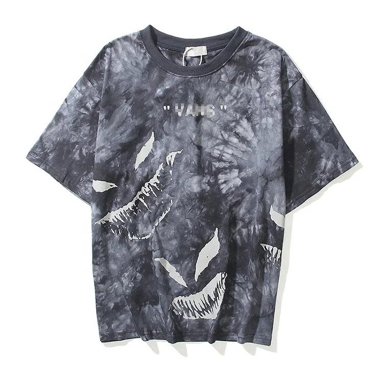 

WORKOUT fashion summer plus size t shirt 100% cotton screen printed tie dye men venom t shirt